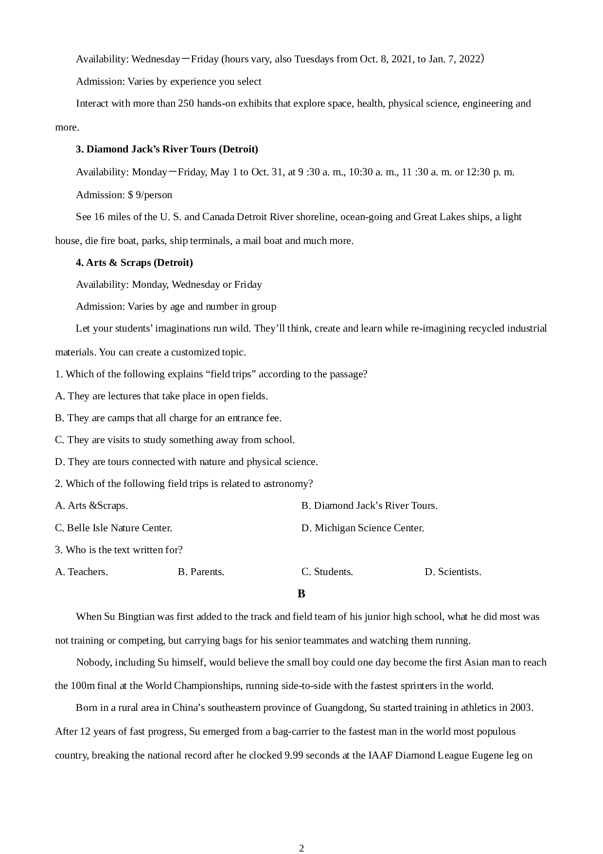 广东省汕尾市华大实验学校2022-2023学年高一12月月考英语试题.docx 第2页
