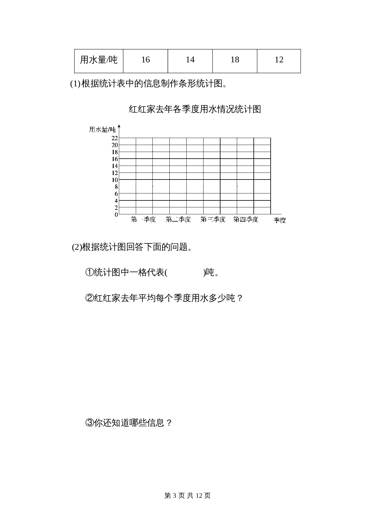 小学四年级上册数学单元测试 第七单元达标测试卷 人教版（含答案） 第3页