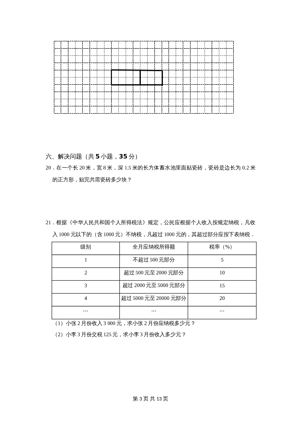 苏教版六年级上册数学试题试卷 期中模拟试卷05（含解析） 第3页