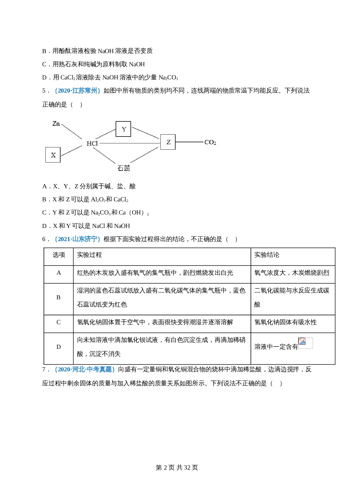 【巩固提升】人教版九年级下册化学 第十单元《酸和碱》单元测试（B卷·强化提升）（含解析） 第2页