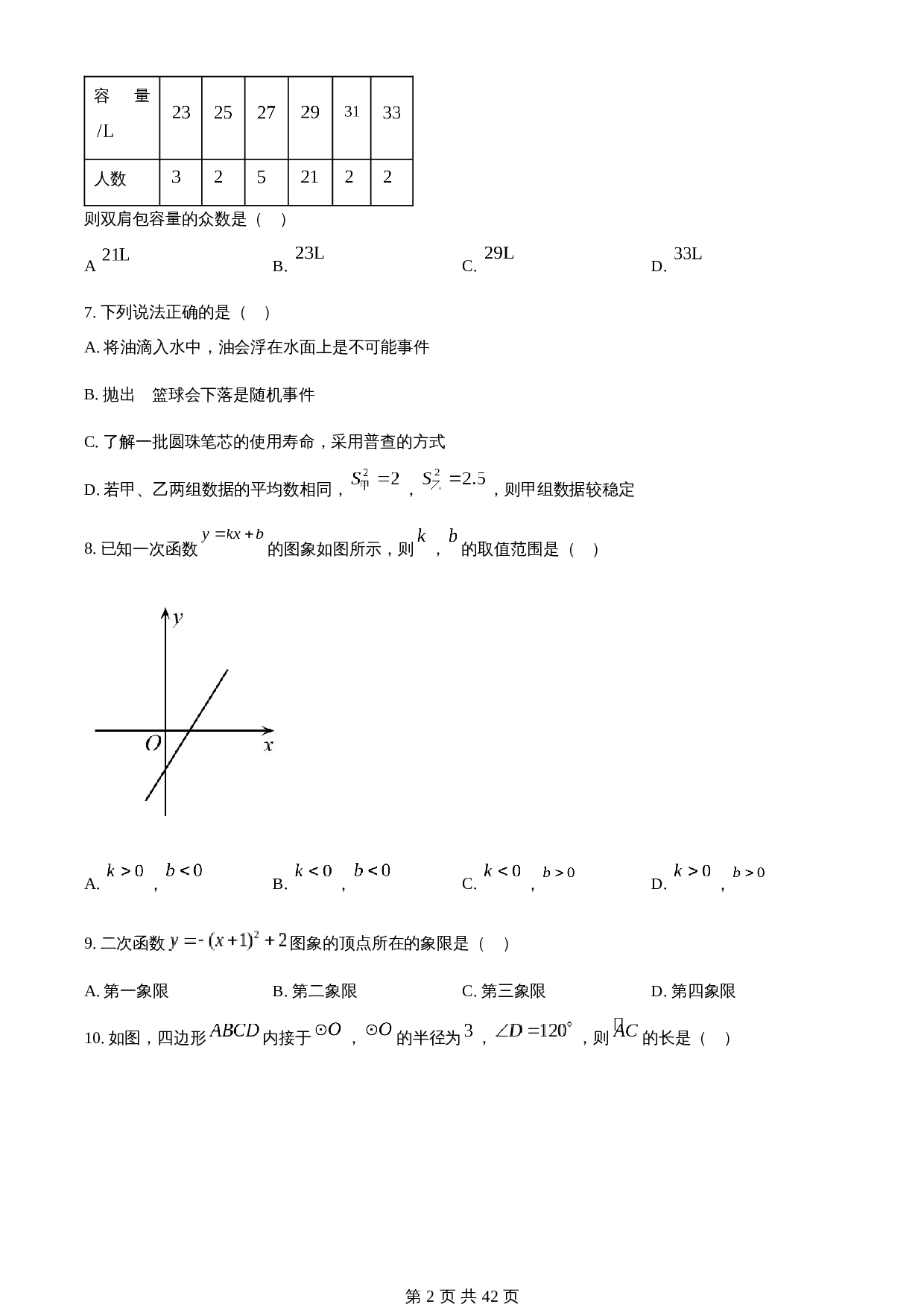 知卷精品：2023年辽宁省沈阳市中考数学真题（含解析） 第2页