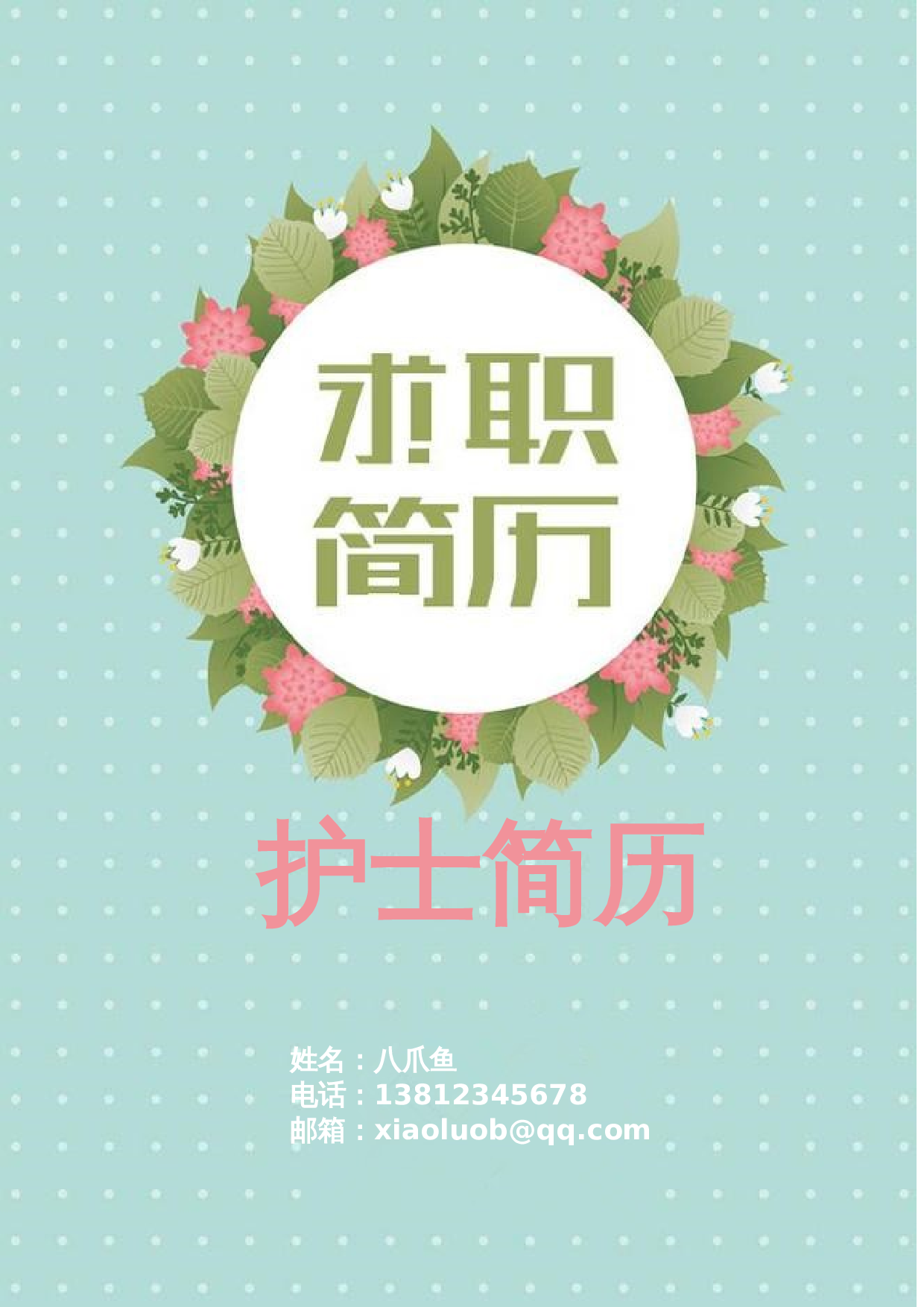 护士个人简历模板_03 第1页