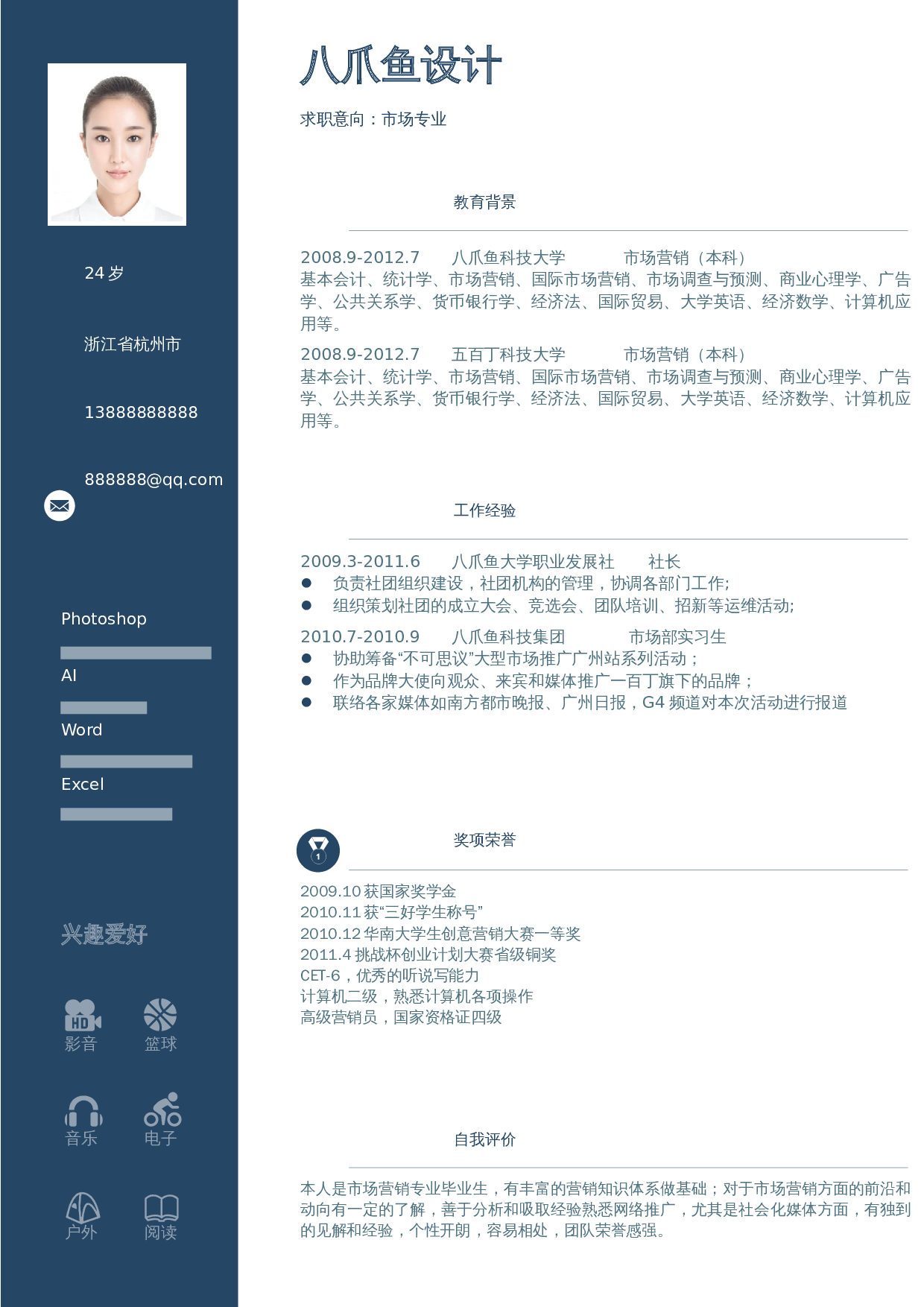 个人简历四页模板_06 第2页